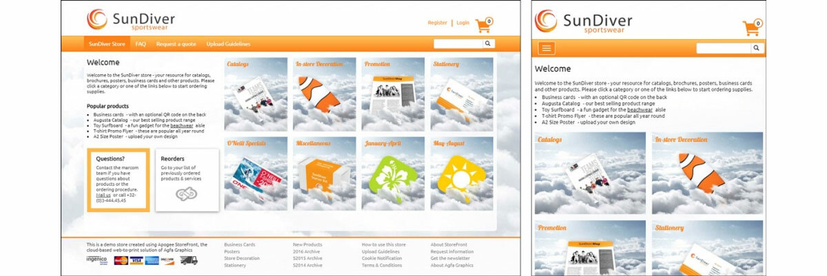ECO3 StoreFront 5.5 web-to-print shop