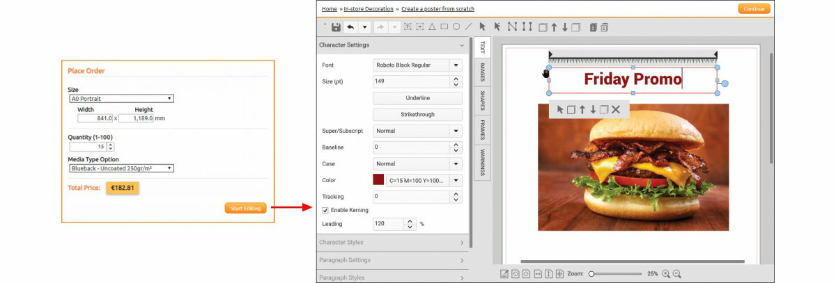 Customizing print online with Apogee Storefront